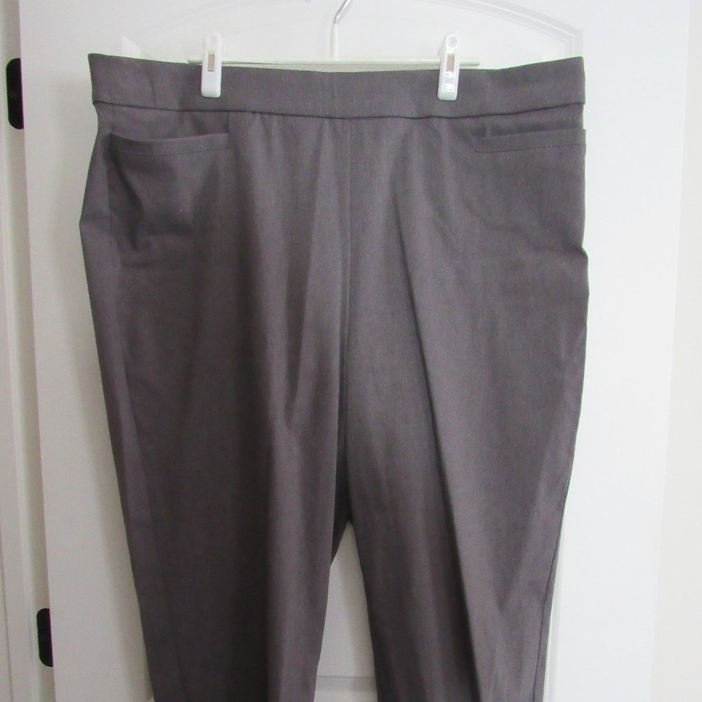 Alfred Dunner Career Pant - Heather Gray